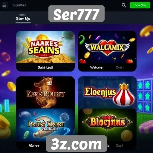 As principais categorias de jogos disponíveis no Ser777